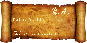 Melis Attila névjegykártya